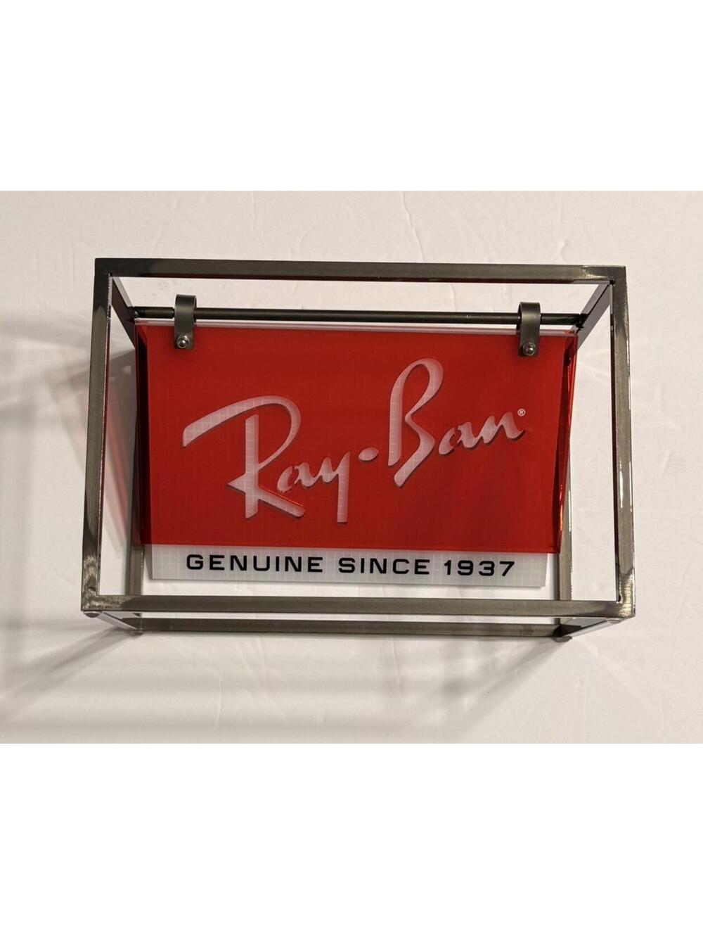 Ray-Ban Advertising Display Sign Logo Swinging Double Sided 8"x5" Point Of Sale